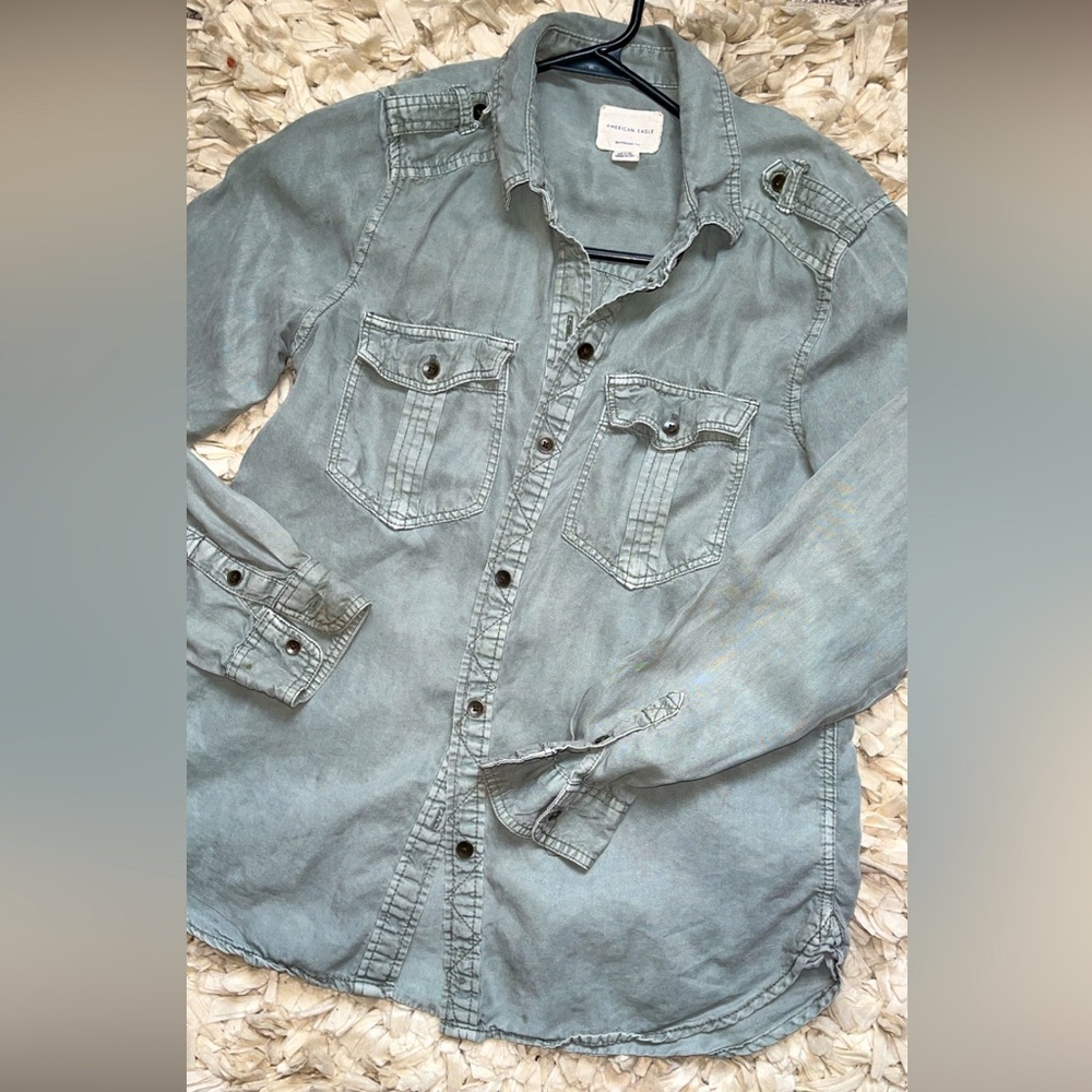 American Eagle Button-Down Military Shacket